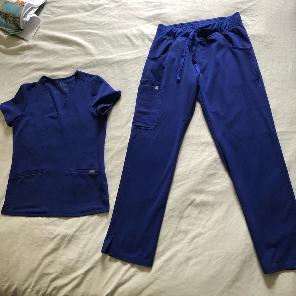 FIGS XS & S/R Deep Royal Blue set